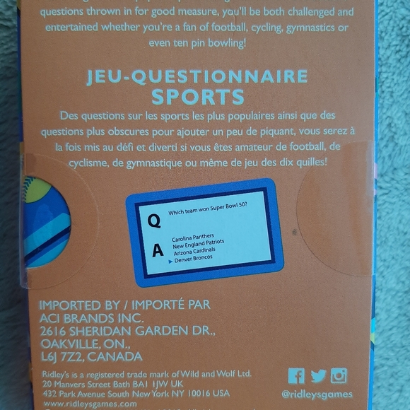 NWOT Unsealed Ridley's Game Sports Quiz Trivia Cards - Picture 3 of 5